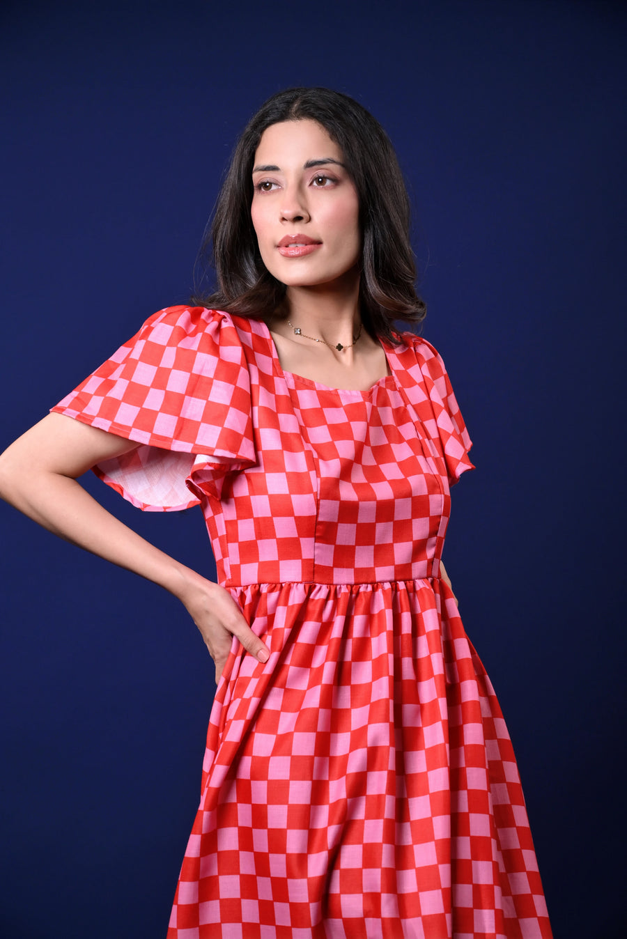 THE RUBY GRID DRESS