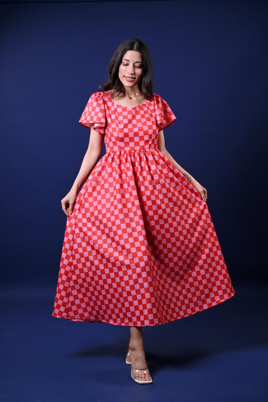 THE RUBY GRID DRESS
