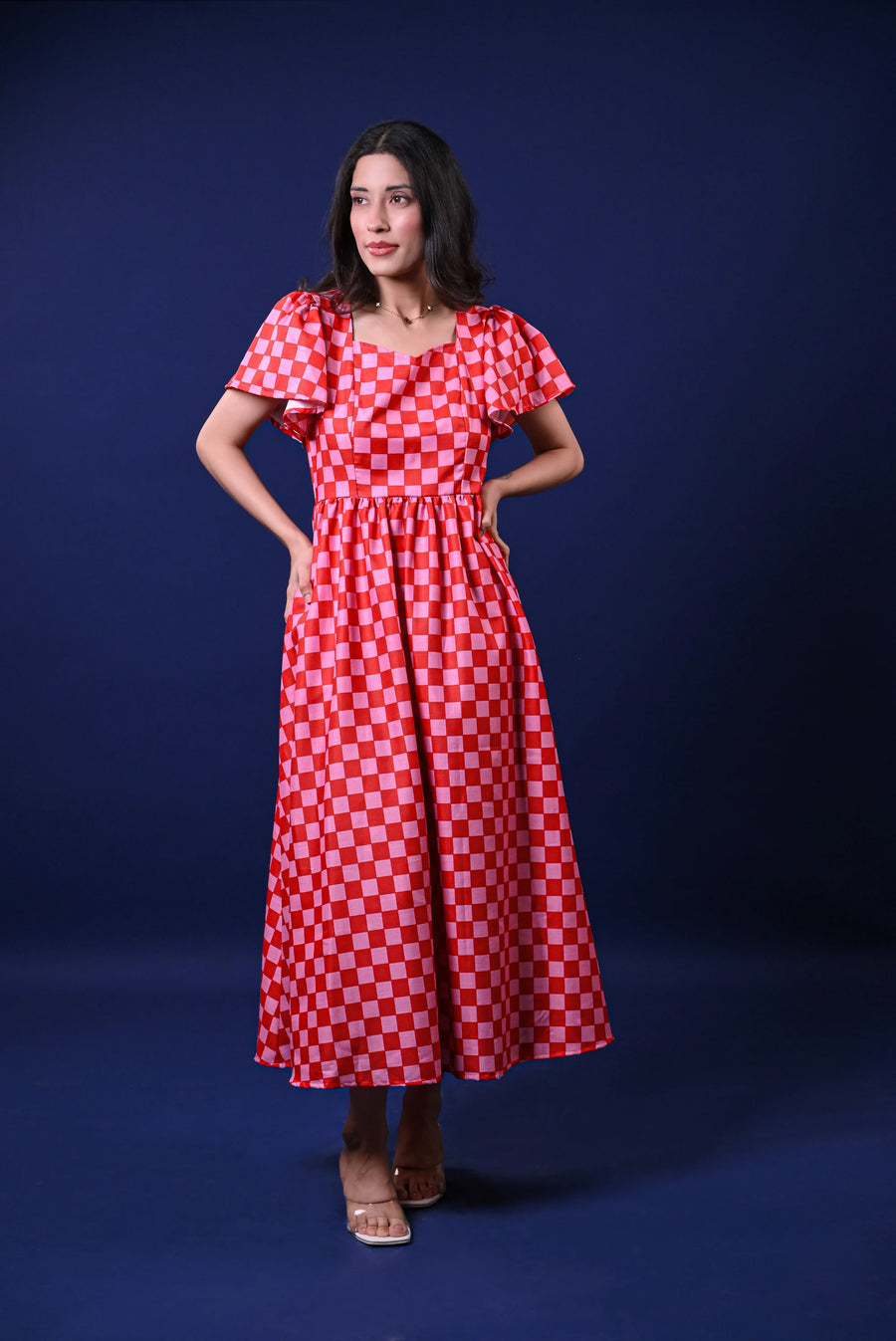 THE RUBY GRID DRESS