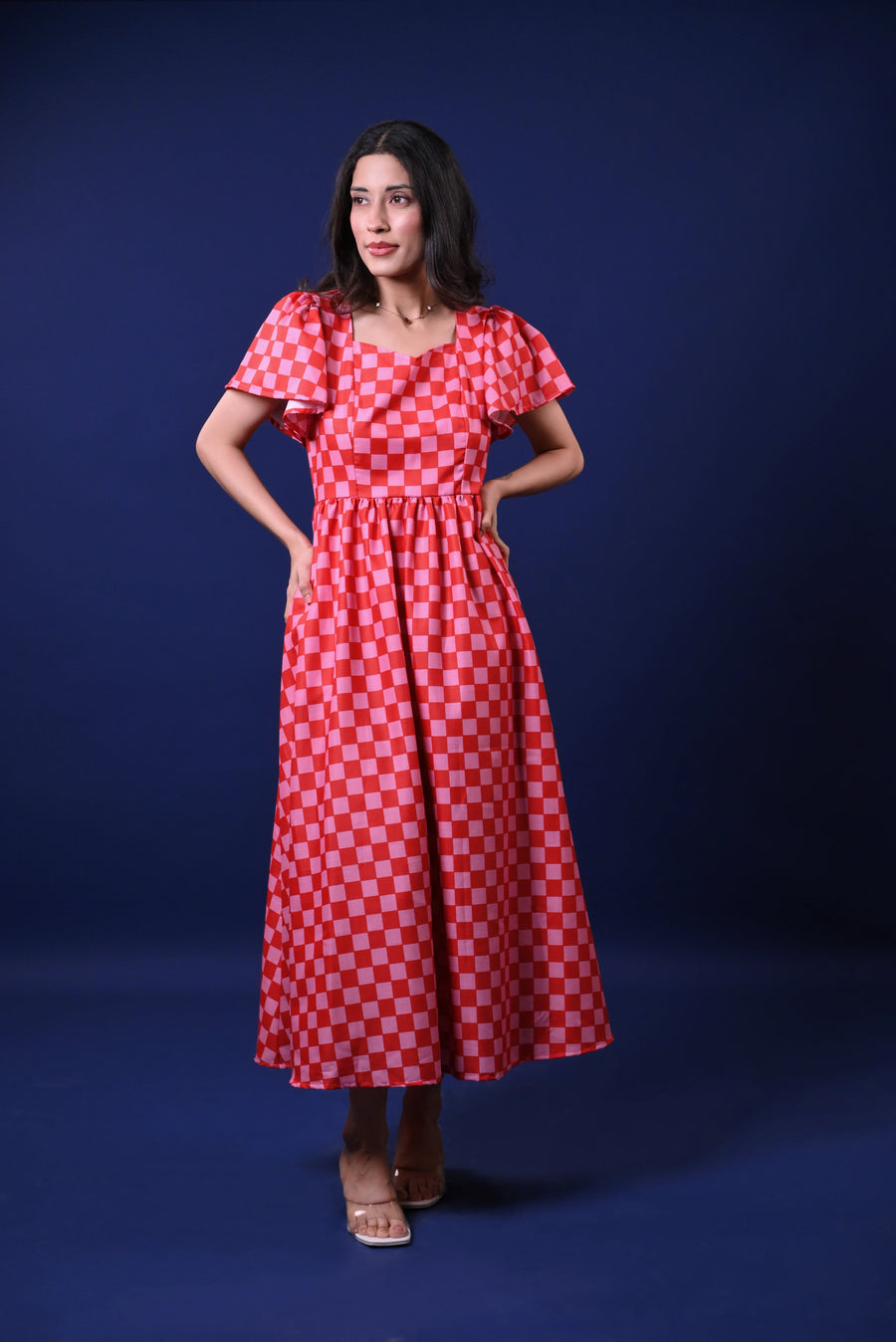 THE RUBY GRID DRESS