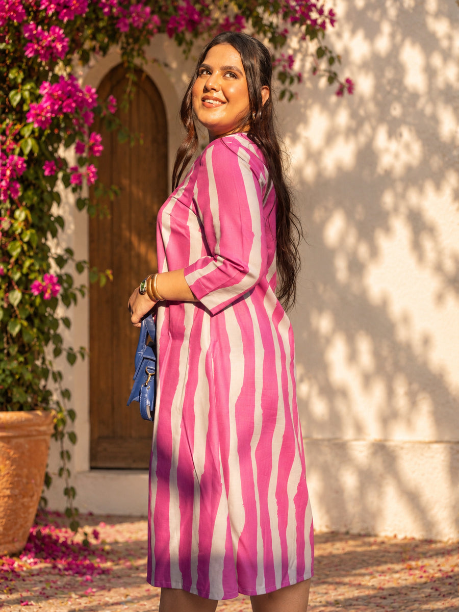 THE PAINTED STROKE DRESS